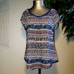 Lucky Brand Multi-Colored Top